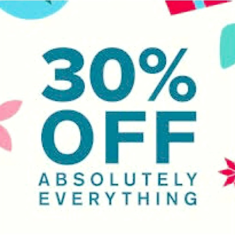 Just like an item and I’ll send an offer for 30% OFF! EVERYTHING!!